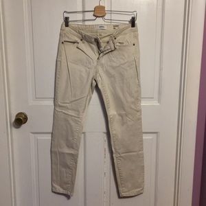 Off white denim skinny jeans